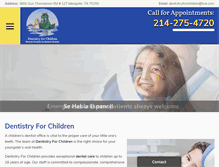 Tablet Screenshot of dentistryforchildrentexas.com